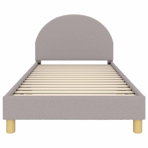 vidaXL Cama para ni&ntilde;os con cabecero Gris Claro 90 x 200 cm