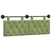 vidaXL Cabecero colgante Verde claro Terciopelo