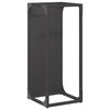 vidaXL Le&ntilde;ero negro 25x25x60 cm Acero laminado en fr&iacute;o