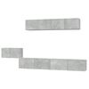 vidaXL Set de muebles de TV 5 pzas madera contrachapada gris hormig&oacute;n