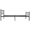 vidaXL Estructura de cama sin colch&oacute;n metal negro 90x200 cm