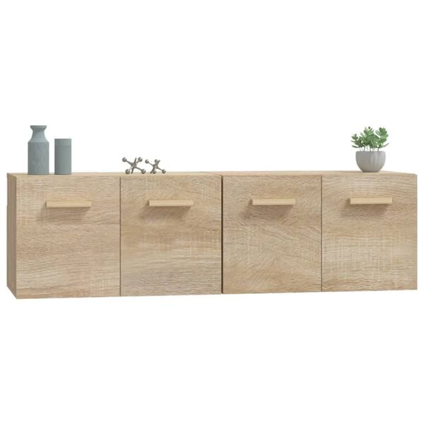 vidaXL Armarios de pared 2 uds contrachapada roble Sonoma 60x36,5x35cm