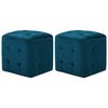 vidaXL Puf 2 unidades terciopelo azul 30x30x30 cm
