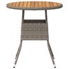 vidaXL mesa de cena con almacenamiento Gris y Acacia 70 x 70 x 73 cm