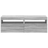 vidaXL Muebles de TV 2 uds con luces LED gris Sonoma 60x35x40 cm