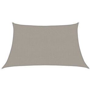vidaXL Toldo de vela trapecio HDPE gris claro 160 g/m&sup2; 3/4x2 m