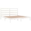 vidaXL Estructura de cama madera maciza blanco Supe King 180x200 cm