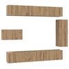 vidaXL Conjunto de mueble de TV 8 uds. Roble artisan