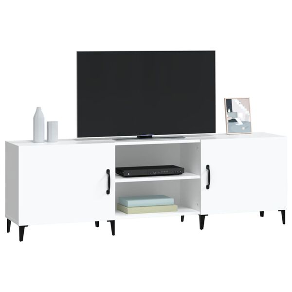 vidaXL Mueble para TV madera de ingenier&iacute;a blanco 150x30x50 cm