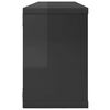 vidaXL Estante cubo de pared 6uds contrachapado gris brillo 60x15x23cm