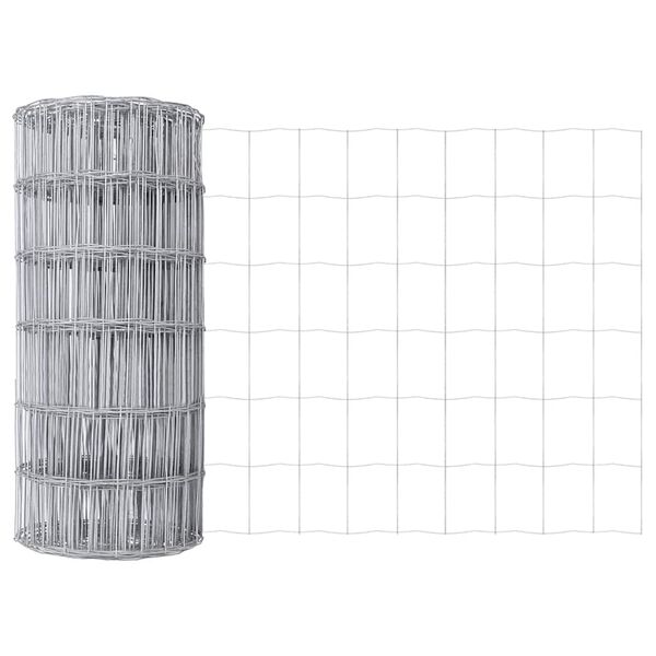 vidaXL Cerca Euro Plateado 0.8 x 25 m