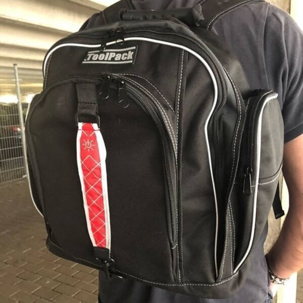 Toolpack Mochila para herramientas de alta visibilidad Sight negra