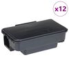 vidaXL Trampas para ratones 12 uds. negro 22x12,5x7,5 cm