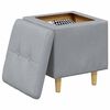 vidaXL Ottoman con Almacenamiento Gris Claro 40 x 40 x 45 cm tela