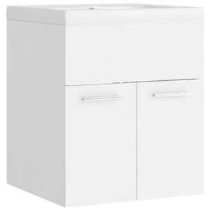 vidaXL Mueble con lavabo blanco madera de ingenier&iacute;a