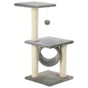 vidaXL Rascador para gatos con poste rascador de sisal 65 cm gris