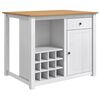 vidaXL Carro de Cocina PANAMA 2 pcs y Cera de Miel 112 x 77 x 90 cm