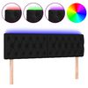 vidaXL Cabecero con LED de terciopelo negro 160x7x78/88 cm