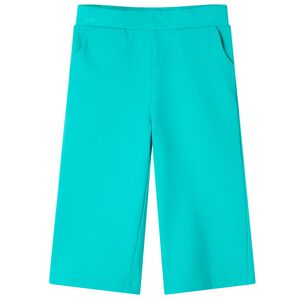 Pantal&oacute;n infantil con perneras anchas verde menta 140