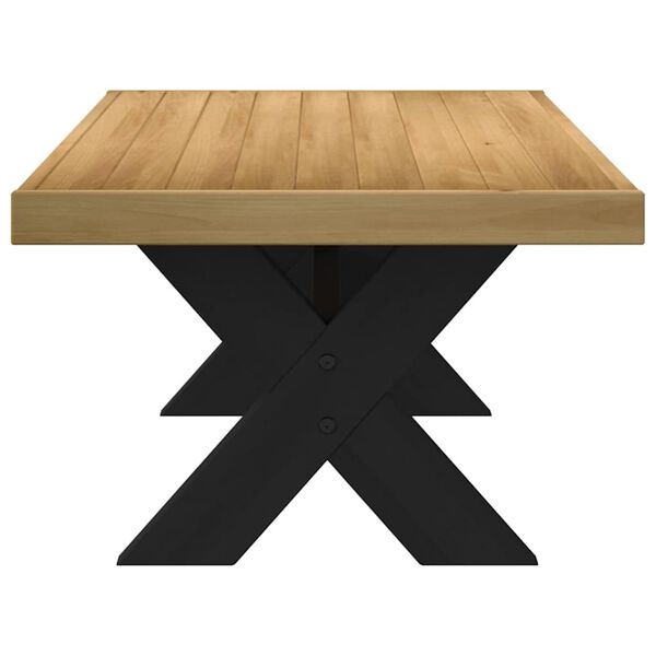 vidaXL Mesa de centro NOAIN patas en X madera maciza pino 120x60x40 cm