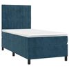 vidaXL Cama box spring con colch&oacute;n terciopelo azul oscuro 90x190 cm
