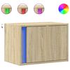 vidaXL Mesitas de noche de pared con luces LED 2 unidades roble Sonoma