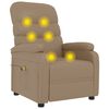 vidaXL Sill&oacute;n de masaje de cuero sint&eacute;tico color capuchino