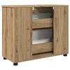 vidaXL Gabinete de Ba&ntilde;o con caj&oacute;n Roble artesanal 76,5 x 35 x 64 cm
