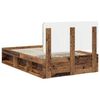 vidaXL Estructura de cama con cabecera Madera vieja 120 x 200 cm