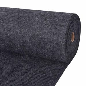 vidaXL Alfombra Gris antracita 1,2 x 10 m Poli&eacute;ster