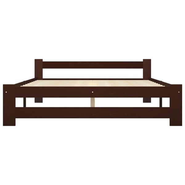 vidaXL Estructura de cama con 2 cajones pino marr&oacute;n oscuro 180x200 cm