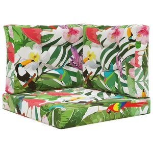 vidaXL Coj&iacute;n para sof&aacute; de exterior 3 pcs de colores Poli&eacute;ster