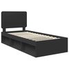 vidaXL Estructura de cama Negro 100 x 200 cm Madera de pino macizo