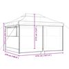 vidaXL Carpa de Fiesta Marr&oacute;n 279 x 410 x 315 cm Tela Oxford