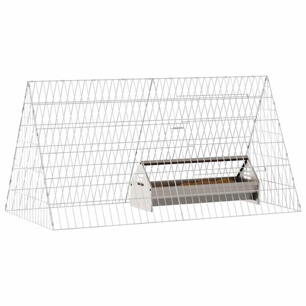 vidaXL Jaula para pollos Plateado 110 x 55 x 55 cm Acero Galvanizado