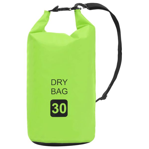 vidaXL Bolso acu&aacute;tico impermeable verde PVC 30 L