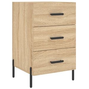vidaXL Mesita de noche madera de ingenier&iacute;a roble Sonoma 40x40x66 cm