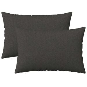 vidaXL Coj&iacute;n con almohada HEERLEN 2 uds. Gris oscuro Tela