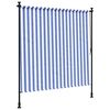 vidaXL Persiana enrollable exterior tela acero azul blanco 150x270 cm