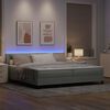 vidaXL Cama Box Spring LED con LED Gris Claro 200 x 200 cm Terciopelo