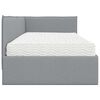 vidaXL Estructura de Cama Esquina con Colch&oacute;n Manual 2 pcs Gris Claro