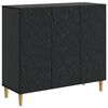 vidaXL Aparador Negro 89 x 34,5 x 80 cm Madera de ingenier&iacute;a
