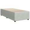 vidaXL Cama box spring con colch&oacute;n terciopelo gris claro 100x200 cm