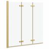 vidaXL Enclosure de Ducha Dorado 130 x 138 cm Vidrio ESG y Aluminio