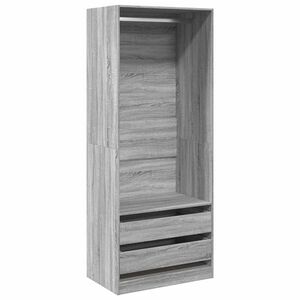 vidaXL Armario de madera de ingenier&iacute;a gris Sonoma 80x50x200 cm