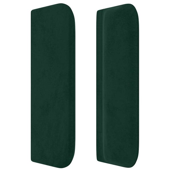 vidaXL Cabecero de terciopelo verde oscuro 203x16x78/88 cm