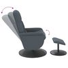 vidaXL Sill&oacute;n reclinable masaje con reposapi&eacute;s terciopelo gris oscuro