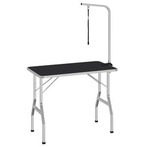 vidaXL Mesa de ba&ntilde;o para perros, gatos y mascotas ajustable 1 lazo