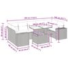 vidaXL Set de sof&aacute;s de jard&iacute;n y cojines 8 piezas rat&aacute;n sint&eacute;tico beige