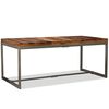 vidaXL Mesa de comedor de madera maciza de acacia y acero 180 cm